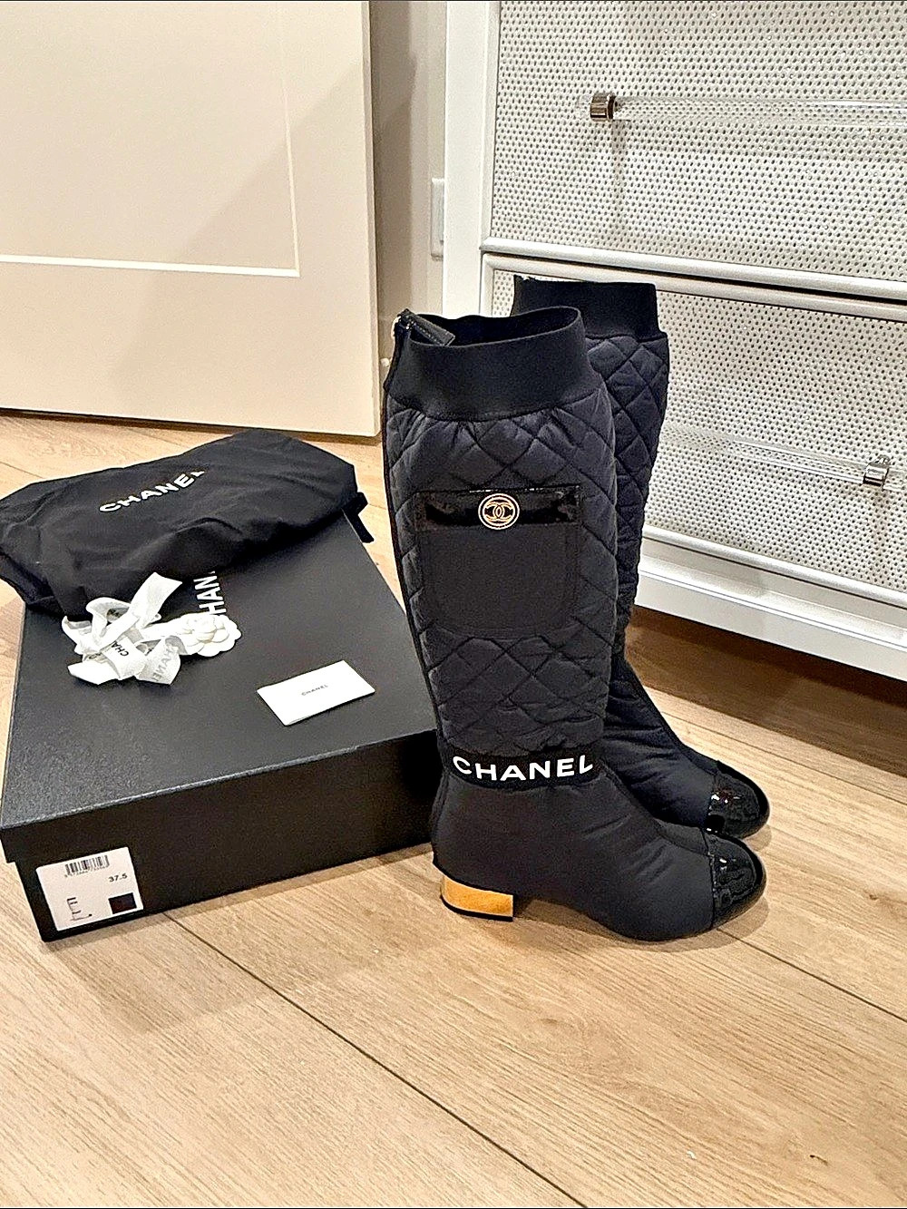 Authentic CHANEL 2-in-1 Convertible High Boots